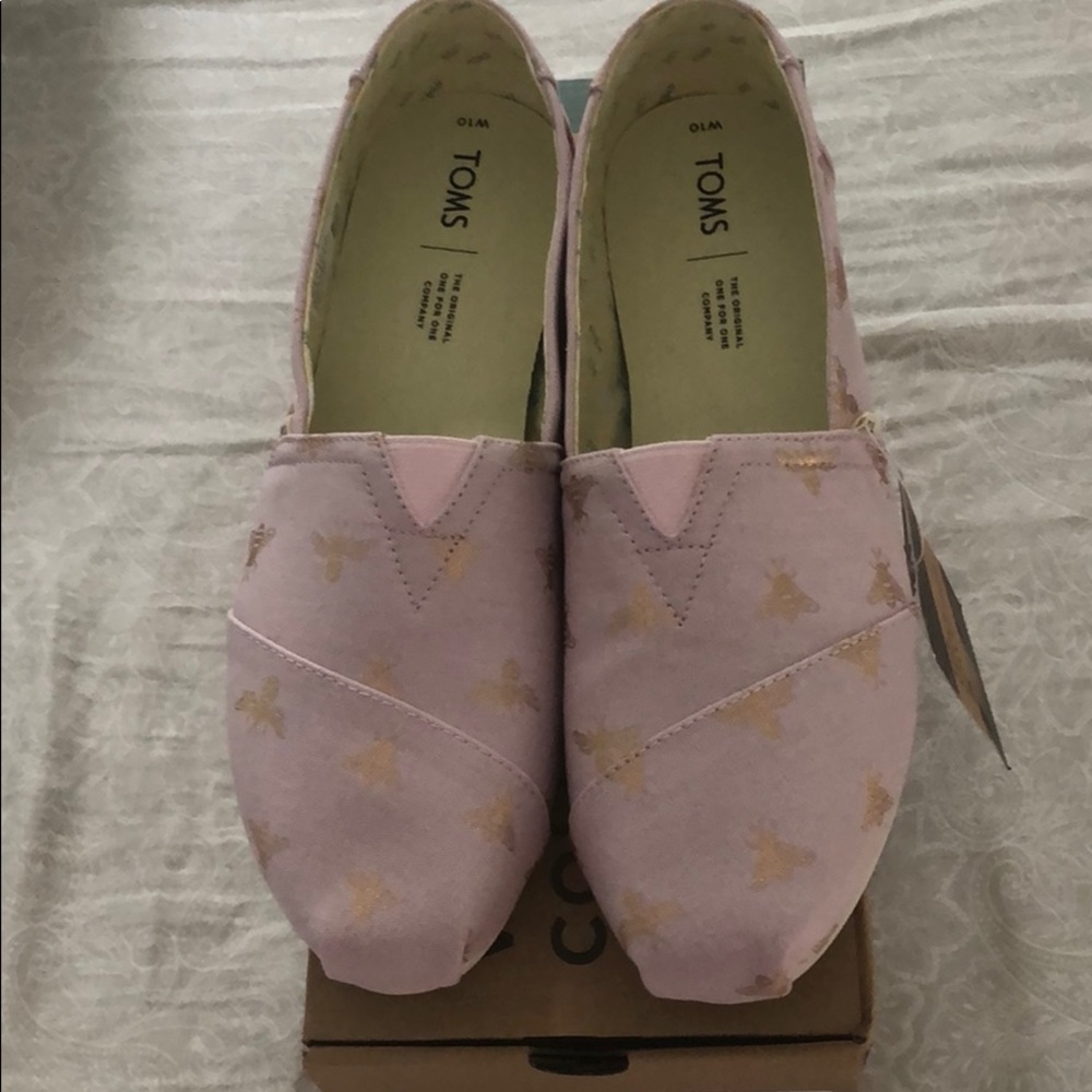 TOMS Lilac Honeybees Print Canvas